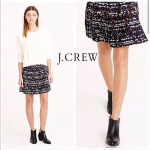 J. CREW Geometric Pleated Skirt